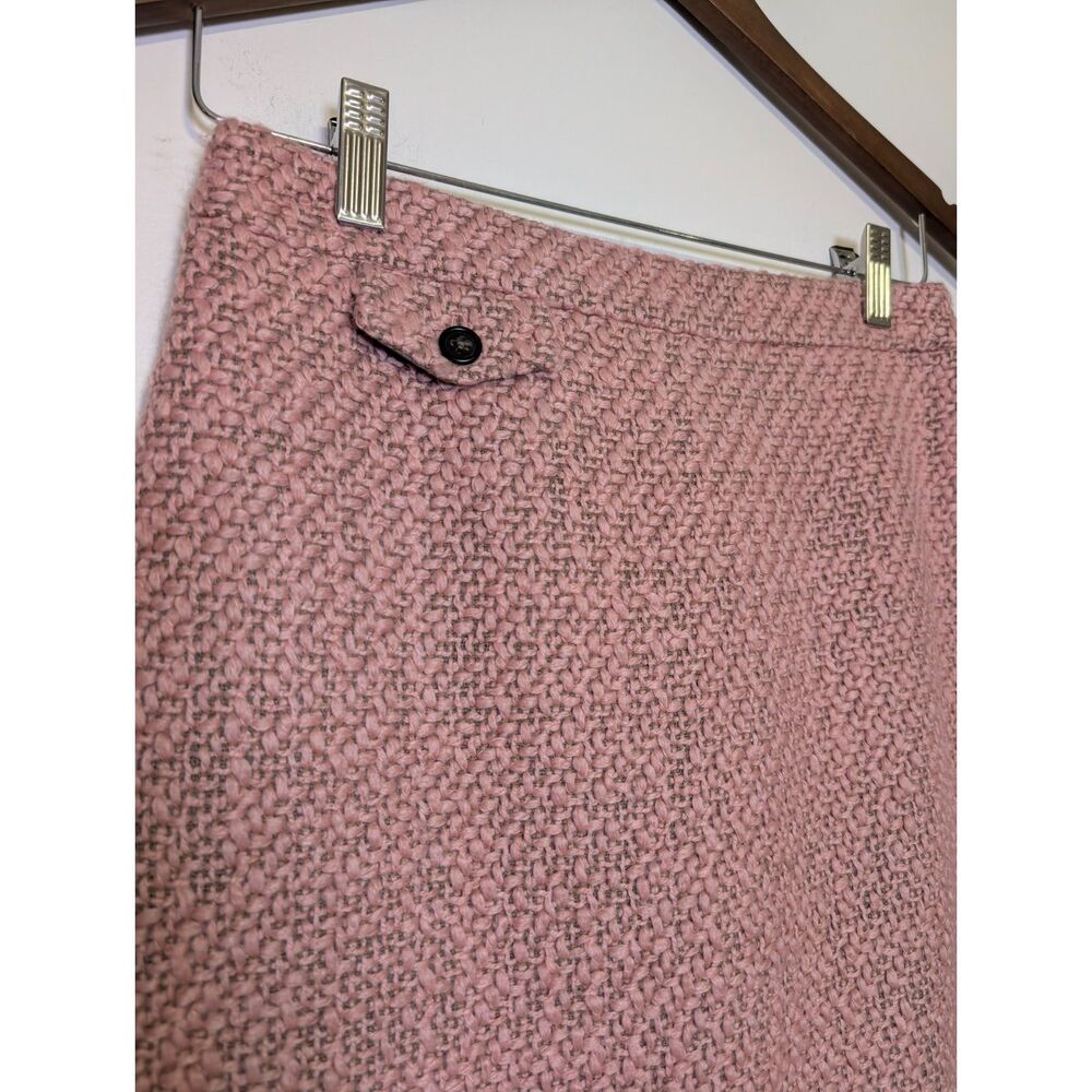 J.Crew Petite 2 Pink Bouclé Wool Blend Pencil Skirt Cottagecore Office Siren NWT - Picture 5 of 8